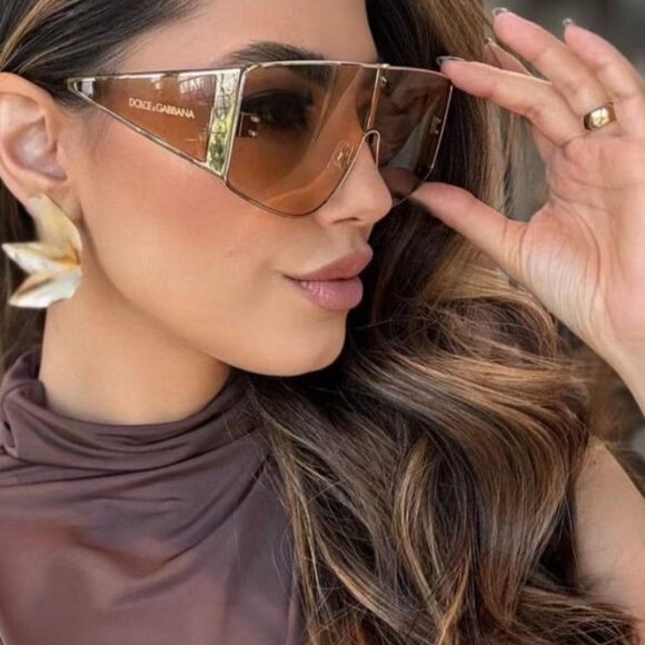 DOLCE & GABBANA DG2305 13655A Light Gold Men's 70 mm Sunglasses - Picture 6 of 6